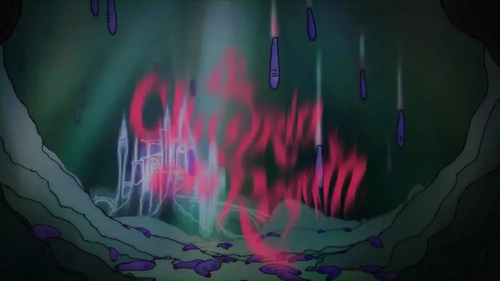 le titre disparait progressivement dans l’eau